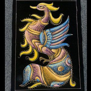 Unique Handmade Tapestry of a bird